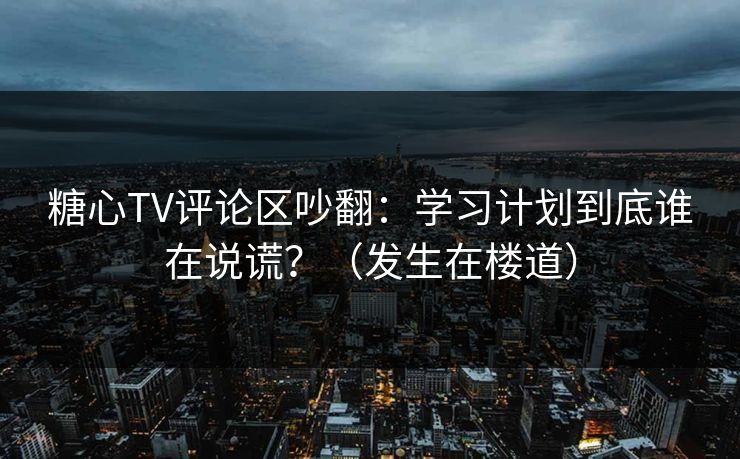 糖心TV评论区吵翻：学习计划到底谁在说谎？（发生在楼道）